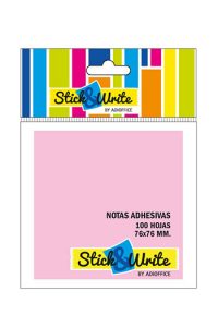 Notas Adhesivas 76x76mm Rosado (100 hojas) S&W — LibrerÃa Bulnes Chile