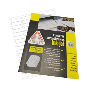 Etiquetas Autoadhesivas Troqueladas 44 x 13 mm (800 etiquetas) â€” LibrerÃ­a Bulnes Chile