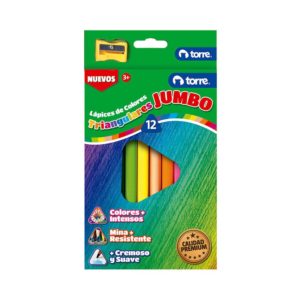 Lápices de Colores Triangulares Jumbo Torre (12 unidades) â€” LibrerÃ­a Bulnes Chile