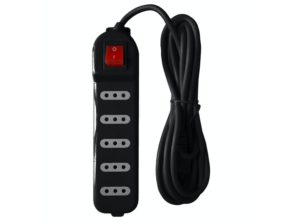Alargador Múltiple con Switch 5m 5 posiciones Macrotel Negro â€” LibrerÃ­a Bulnes Chile