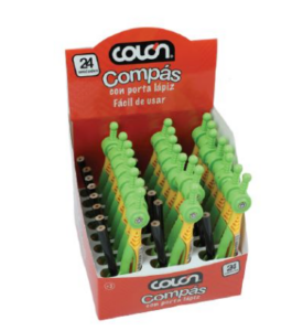 Compas con porta lápiz plástico (Colon) â€” LibrerÃ­a Bulnes Chile