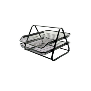 Bandeja de Escritorio Metalica Doble Negra (Malla) Sellofice — LibrerÃa Bulnes Chile