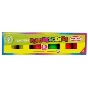 Tempera fluorescente luminiscente ARTEL (6 colores) â€” LibrerÃ­a Bulnes Chile