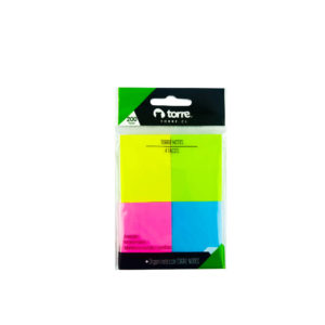 Blíster Torre notes 4u 5,1x3,8cm Neon 200hojas — LibrerÃa Bulnes Chile