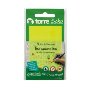 Torre notes transparentes amarillas 7,6x5cm 50 hojas — LibrerÃa Bulnes Chile