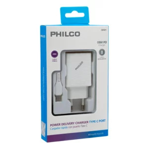 Cargador Philco Tipo C Qualcom con Puerto Tipo C â€” LibrerÃ­a Bulnes Chile