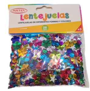 Lentejuelas Surtidas Diferentes Formas y Colores Artel — LibrerÃa Bulnes Chile