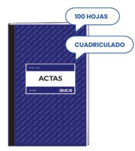 Libro de Actas Cuadriculado Auca (100 Hojas) â€” LibrerÃ­a Bulnes Chile