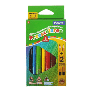 Lápices de colores Preescolar Triangulares+2 lápices grafito (8 unidades)" â€” LibrerÃ­a Bulnes Chile