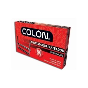 Sujetador Accoclips Económico Plateado Colon (50 unidades) — LibrerÃa Bulnes Chile