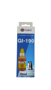 Tinta Alternativa Canon Botella GI-190 Yellow G&G — LibrerÃa Bulnes Chile