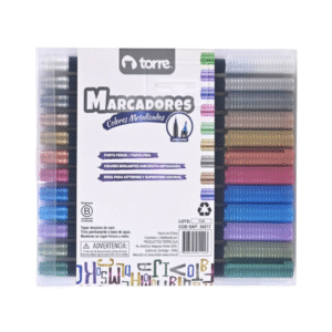 Marcadores Doble Punta Metálicos Torre (12 Colores) â€” LibrerÃ­a Bulnes Chile