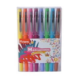 Marcadores Punta Fieltro 0,7mm Torre (8 colores) â€” LibrerÃ­a Bulnes Chile
