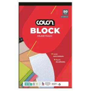 Block milimetrado 50H Colon â€” LibrerÃ­a Bulnes Chile