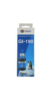 Tinta Alternativa Canon Botella GI-190 Cyan G&G — LibrerÃa Bulnes Chile