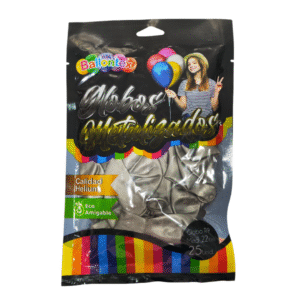 Globo perlado color plateado Ballontex (25 unidades) — LibrerÃa Bulnes Chile