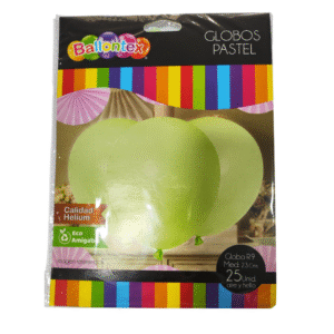 Globo liso pastel verde x25 biodegradable Ballontex — LibrerÃa Bulnes Chile