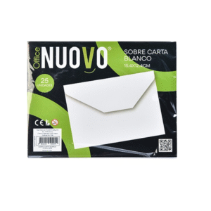 Sobre Carta Blanco 15,4x12,4cm Nuovo (25 unidades) â€” LibrerÃ­a Bulnes Chile