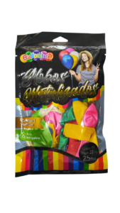 Globo liso metálico mix colores x25 biodegradable Ballontex — LibrerÃa Bulnes Chile