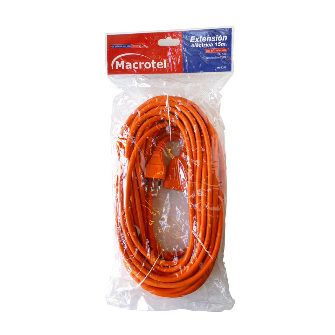 Extensión Eléctrica Macrotel 2500W (15 Metros) - Imagen 2