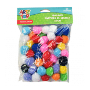 Pompones Colores Surtidos (50 Unidades) Arte Top — LibrerÃa Bulnes Chile