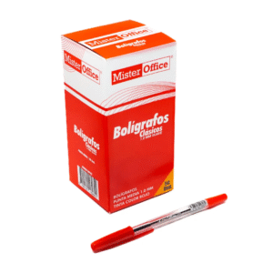Caja Lapiz Pasta Rojo 1.0mm Mr-Office (50 Unidades) — LibrerÃa Bulnes Chile