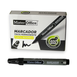 Marcador Permanente Punta Redonda Negro Mr-Office â€” LibrerÃ­a Bulnes Chile