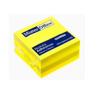 Notas Adhesivas Amarilla 76mmx76mm Mr-Office (100 Hojas) — LibrerÃa Bulnes Chile
