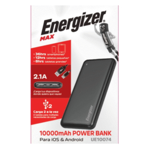 Batería Externa Power Bank Carga Rápida 10.000 mAh Energizer â€” LibrerÃ­a Bulnes Chile
