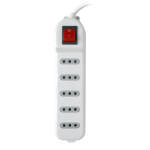 Alargador Múltiple con Switch 5m 5 posiciones Macrotel Blanco â€” LibrerÃ­a Bulnes Chile