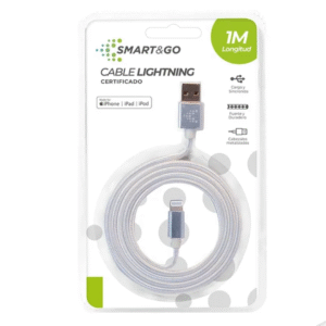 Cable Para iPhone Certificado Smart&Go 1m Plata â€” LibrerÃ­a Bulnes Chile