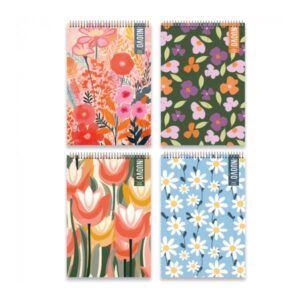 Croquera Oficio Doble Espiral Flowers 80 hjs Nuovo â€” LibrerÃ­a Bulnes Chile