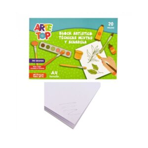 Block Artístico Acuarela y Técnicas Mixtas A4 240grs 20hjs Arte Top â€” LibrerÃ­a Bulnes Chile