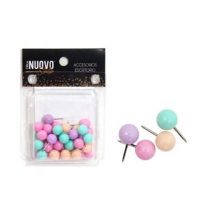 Push Pins Round Pastel Nuovo (40 uni) — LibrerÃa Bulnes Chile