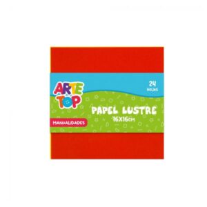 Papel Lustre 16x16cm 12 colores 24 unidades Nuovo â€” LibrerÃ­a Bulnes Chile