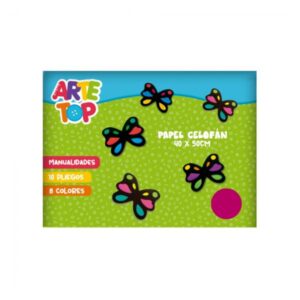 Carpeta Papel Celofán 8 colores 45x50cm Arte Top — LibrerÃa Bulnes Chile