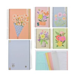 Cuaderno Pocket Flores 150 hjs 5mm Nuovo