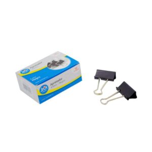 Doble clip 41mm caja 12 unidades negro JM