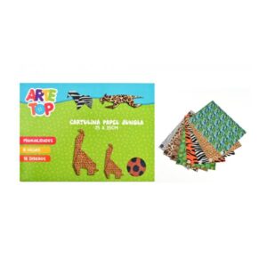 Carpeta Papel Entretenido Jungla 8 hojas 16 diseños Arte Top