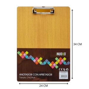 Tabla anotador con Apretador 24x34cm Nuovo
